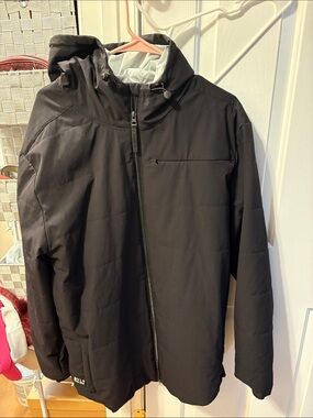 Bylt basics Men's Black Hooded Winter Jacket
